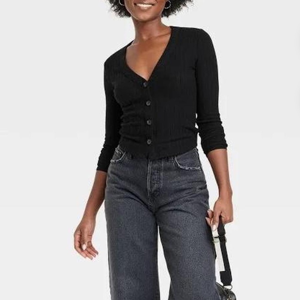Universal Thread ribbed stretch knit cropped cardigan